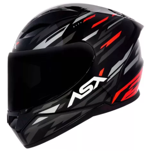Capacete ASX Preto com vermelho 1